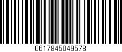 Código de barras (EAN, GTIN, SKU, ISBN): '0617845049578'