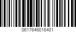 Código de barras (EAN, GTIN, SKU, ISBN): '0617846016401'