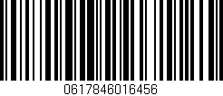Código de barras (EAN, GTIN, SKU, ISBN): '0617846016456'