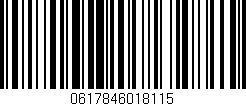 Código de barras (EAN, GTIN, SKU, ISBN): '0617846018115'