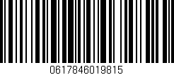 Código de barras (EAN, GTIN, SKU, ISBN): '0617846019815'