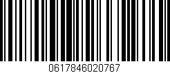 Código de barras (EAN, GTIN, SKU, ISBN): '0617846020767'