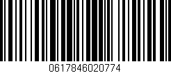 Código de barras (EAN, GTIN, SKU, ISBN): '0617846020774'