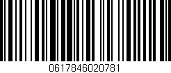 Código de barras (EAN, GTIN, SKU, ISBN): '0617846020781'