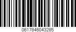 Código de barras (EAN, GTIN, SKU, ISBN): '0617846043285'