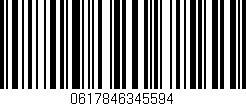Código de barras (EAN, GTIN, SKU, ISBN): '0617846345594'
