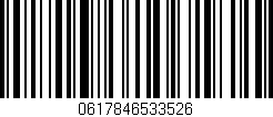 Código de barras (EAN, GTIN, SKU, ISBN): '0617846533526'