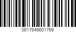 Código de barras (EAN, GTIN, SKU, ISBN): '0617846601768'