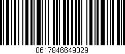 Código de barras (EAN, GTIN, SKU, ISBN): '0617846649029'