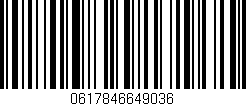Código de barras (EAN, GTIN, SKU, ISBN): '0617846649036'