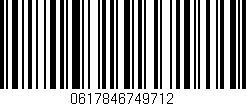 Código de barras (EAN, GTIN, SKU, ISBN): '0617846749712'