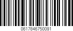 Código de barras (EAN, GTIN, SKU, ISBN): '0617846750091'