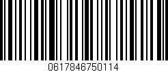 Código de barras (EAN, GTIN, SKU, ISBN): '0617846750114'