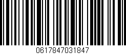 Código de barras (EAN, GTIN, SKU, ISBN): '0617847031847'