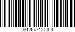 Código de barras (EAN, GTIN, SKU, ISBN): '0617847124006'