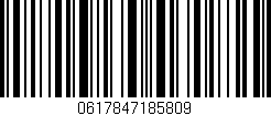 Código de barras (EAN, GTIN, SKU, ISBN): '0617847185809'