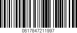 Código de barras (EAN, GTIN, SKU, ISBN): '0617847211997'