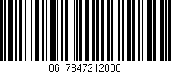 Código de barras (EAN, GTIN, SKU, ISBN): '0617847212000'