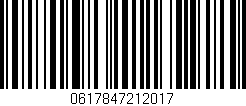 Código de barras (EAN, GTIN, SKU, ISBN): '0617847212017'