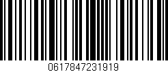 Código de barras (EAN, GTIN, SKU, ISBN): '0617847231919'