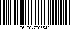 Código de barras (EAN, GTIN, SKU, ISBN): '0617847305542'