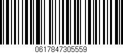 Código de barras (EAN, GTIN, SKU, ISBN): '0617847305559'