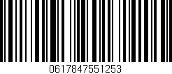 Código de barras (EAN, GTIN, SKU, ISBN): '0617847551253'