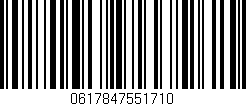 Código de barras (EAN, GTIN, SKU, ISBN): '0617847551710'