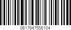 Código de barras (EAN, GTIN, SKU, ISBN): '0617847556104'