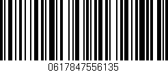 Código de barras (EAN, GTIN, SKU, ISBN): '0617847556135'