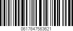 Código de barras (EAN, GTIN, SKU, ISBN): '0617847563621'