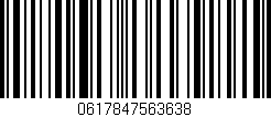 Código de barras (EAN, GTIN, SKU, ISBN): '0617847563638'