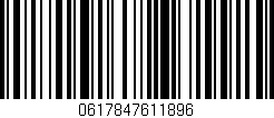Código de barras (EAN, GTIN, SKU, ISBN): '0617847611896'