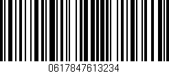 Código de barras (EAN, GTIN, SKU, ISBN): '0617847613234'