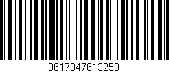 Código de barras (EAN, GTIN, SKU, ISBN): '0617847613258'