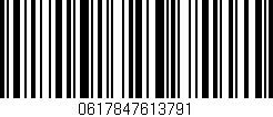 Código de barras (EAN, GTIN, SKU, ISBN): '0617847613791'