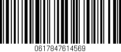 Código de barras (EAN, GTIN, SKU, ISBN): '0617847614569'