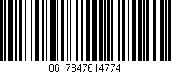 Código de barras (EAN, GTIN, SKU, ISBN): '0617847614774'