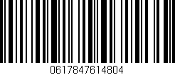 Código de barras (EAN, GTIN, SKU, ISBN): '0617847614804'