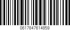 Código de barras (EAN, GTIN, SKU, ISBN): '0617847614859'