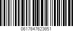 Código de barras (EAN, GTIN, SKU, ISBN): '0617847623851'