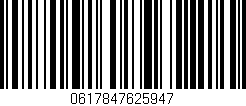 Código de barras (EAN, GTIN, SKU, ISBN): '0617847625947'