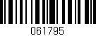 Código de barras (EAN, GTIN, SKU, ISBN): '061795'