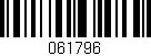 Código de barras (EAN, GTIN, SKU, ISBN): '061796'