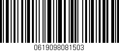 Código de barras (EAN, GTIN, SKU, ISBN): '0619098081503'