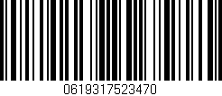 Código de barras (EAN, GTIN, SKU, ISBN): '0619317523470'