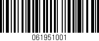 Código de barras (EAN, GTIN, SKU, ISBN): '061951001'