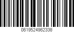 Código de barras (EAN, GTIN, SKU, ISBN): '0619524962338'