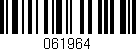 Código de barras (EAN, GTIN, SKU, ISBN): '061964'