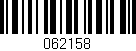 Código de barras (EAN, GTIN, SKU, ISBN): '062158'